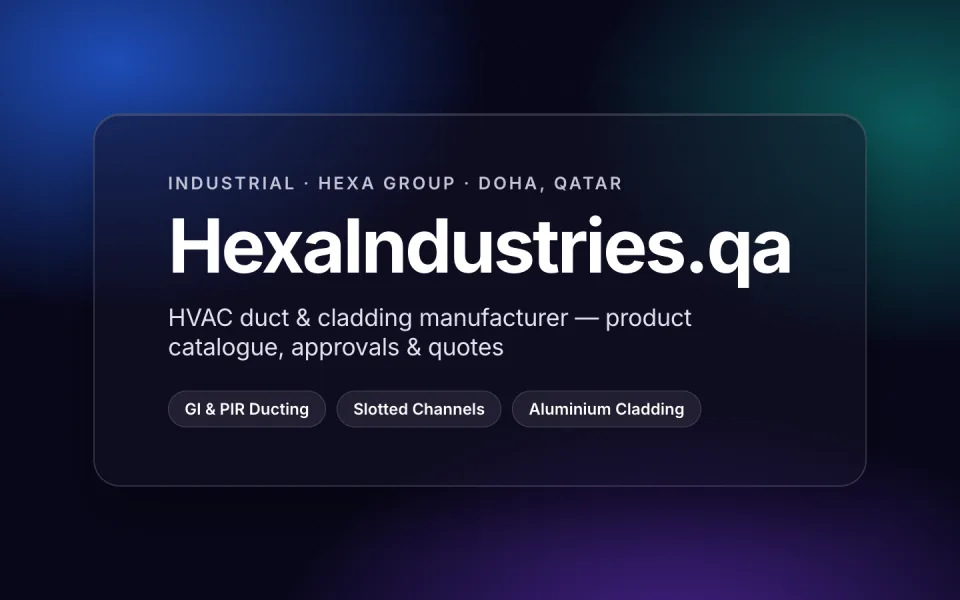 HexaIndustries.qa — project built by freelance web developer Ishrafil Khan