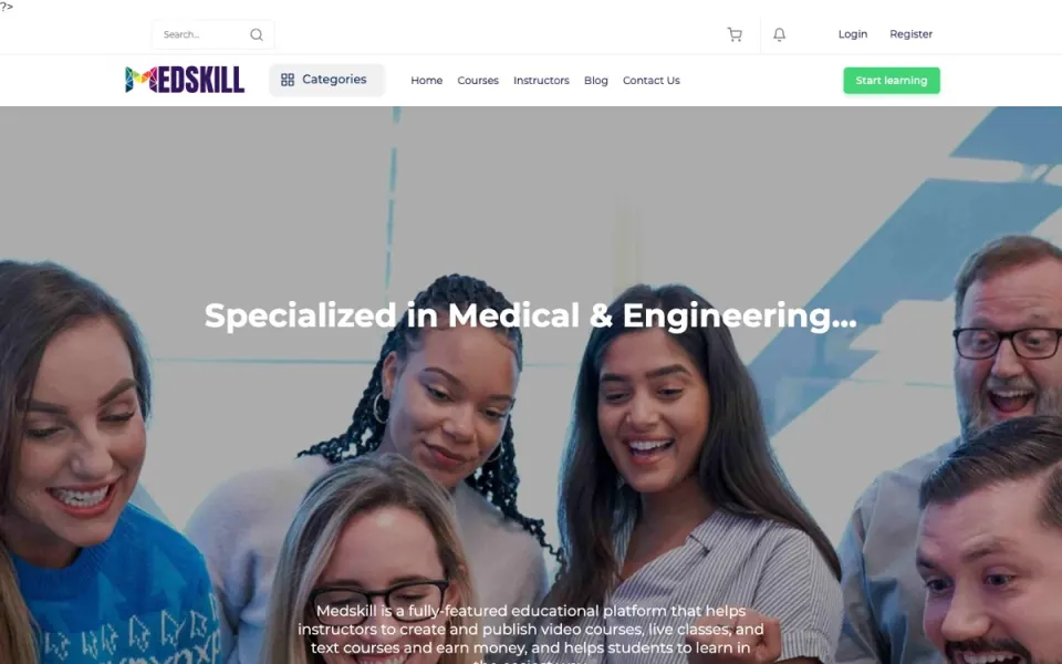 MedSkill.co.in — project built by freelance web developer Ishrafil Khan