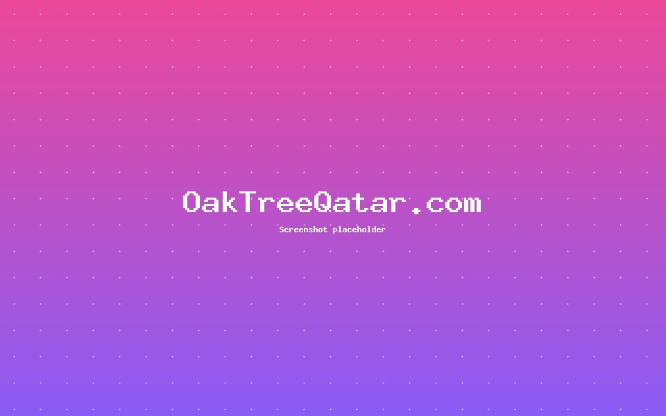 OakTreeQatar.com — Corporate (Qatar) project by Ishrafil Khan